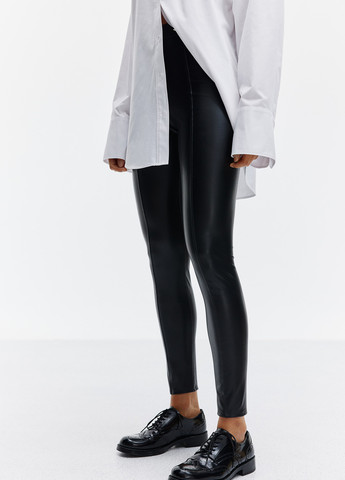 Черные демисезонные леггинсы H&M