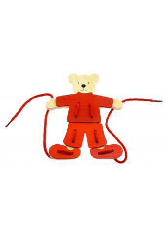 Розвиваюча іграшка Шнурівка Ведмідь з одягом (58929) Goki (254069004)