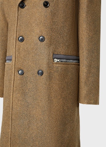 Коричневое демисезонное Пальто двубортное Diesel