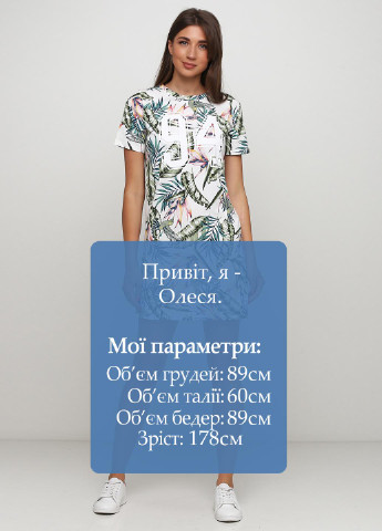Комбінована кежуал сукня сукня-футболка H&M з малюнком