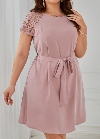 Рожево-лілова кежуал сукня SHEIN однотонна