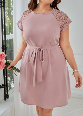 Рожево-лілова кежуал сукня SHEIN однотонна