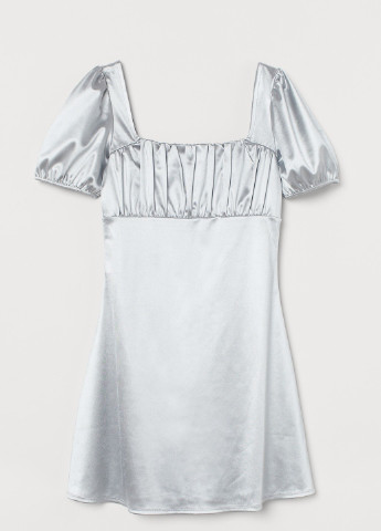 Срібна коктейльна сукня H&M однотонна
