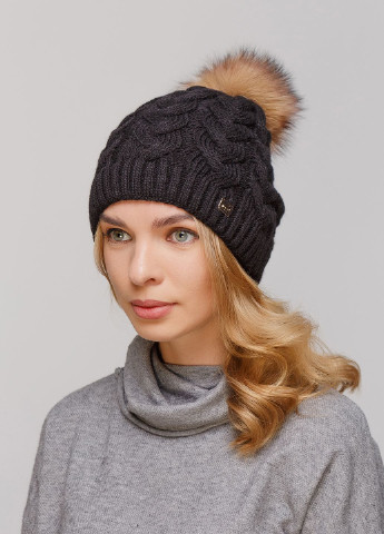 Зимняя теплая женская шапка на флисовой подкладке 550643 Merlini (249643030)