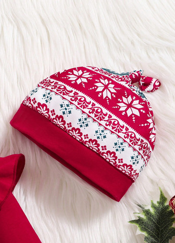 Червоний зимній костюм (боді, штани) брючний SHEIN