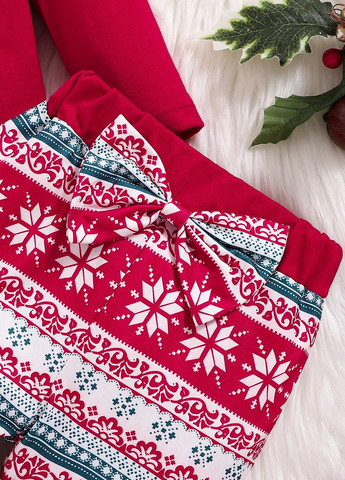 Червоний зимній костюм (боді, штани) брючний SHEIN