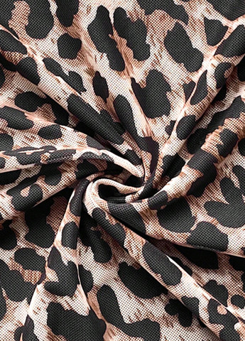 Разноцветная кэжуал леопардовая юбка SHEIN а-силуэта (трапеция)