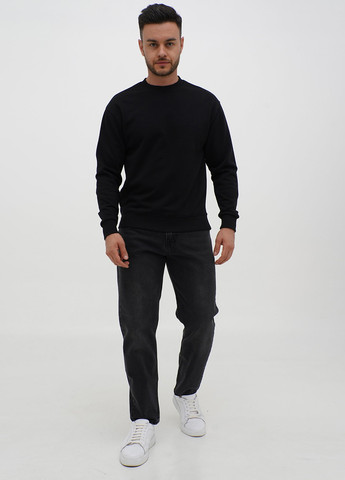 Черный свитшот Trend Collection однотонный без декора (328567458)