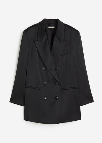 Черный женский жакет H&M однотонный - демисезонный