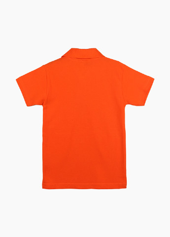 Оранжевая детская футболка-поло для мальчика Pitiki kids однотонная