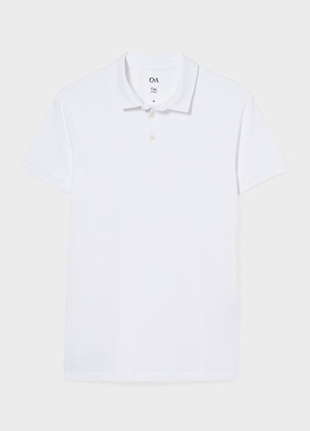 Белая футболка-поло для мужчин C&A однотонная