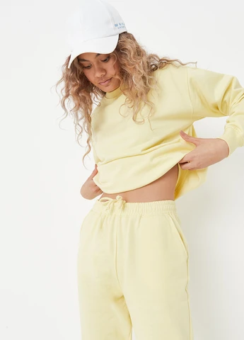 Світло-жовтий світшот Missguided однотонний без декору (261410925)