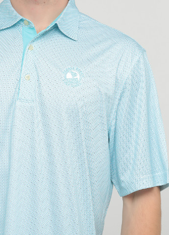 Мятная футболка-поло для мужчин Greg Norman с геометрическим узором