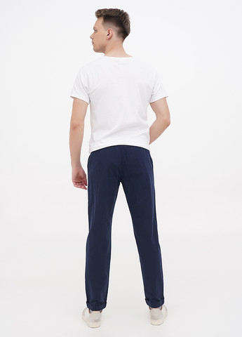 Темно-синие кэжуал демисезонные прямые брюки Minimum