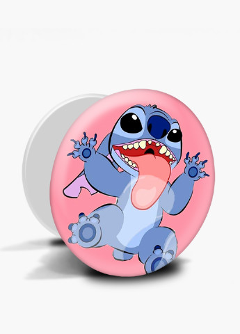 Попсокет (Popsockets) тримач для смартфону Стіч (Stitch) (8754-2684) Чорний MobiPrint (221548553)