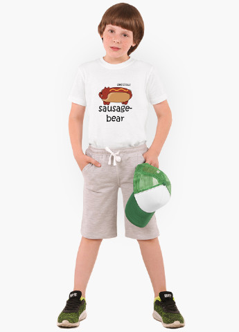 Белая демисезонная футболка детская вся правда о медведях (we bare bears) белый (9224-2906) 164 см MobiPrint