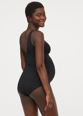 Черный летний купальник для беременных слитный H&M