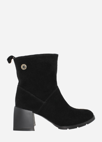 Осенние ботинки re1612-6055-11 черный El passo из натуральной замши