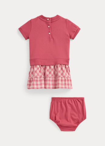 Рожевий демісезонний комплект (сукня, шорти) Ralph Lauren