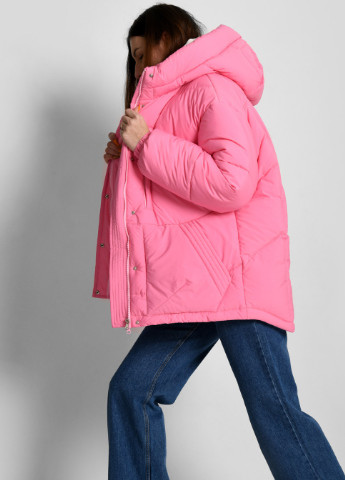 Рожева зимня зимова жіноча куртка оверсайз X-Woyz