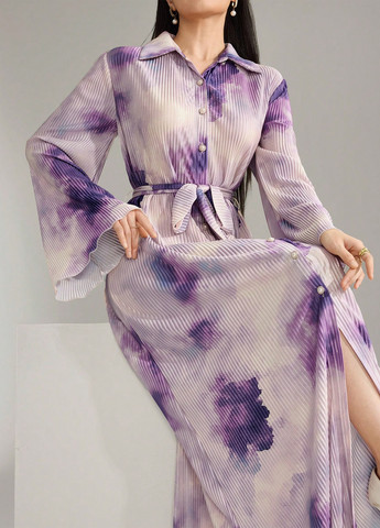 Фіолетова кежуал сукня сукня-сорочка SHEIN варенка