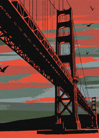 Картина за номерами. Містичний Сан-Франциско. 40x50см. KHO3625. Ідейка Идейка (253052037)