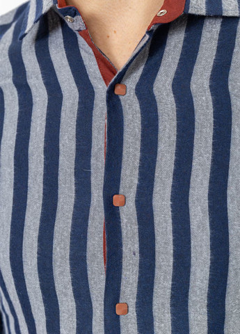 Серо-синяя кэжуал рубашка в полоску Ager