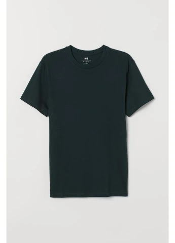Темно-зеленая футболка H&M