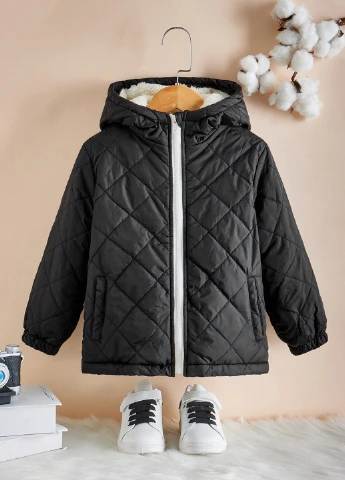 Черная зимняя куртка SHEIN