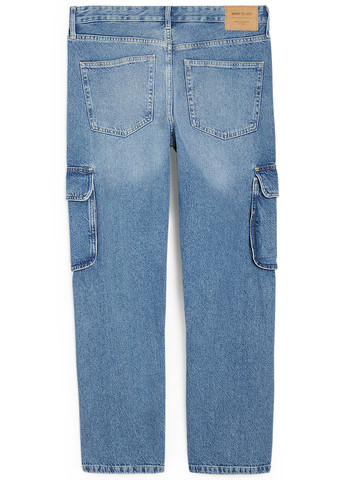 Темно-голубые демисезонные карго джинсы C&A