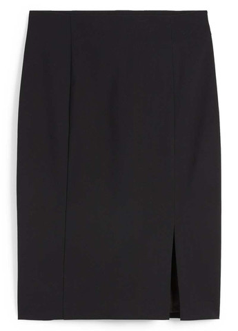 Черная офисная однотонная юбка C&A карандаш