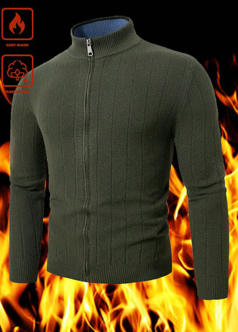 Серо-зеленый демисезонный кардиган SHEIN