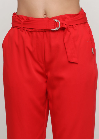 Красные кэжуал летние зауженные брюки BRANDTEX COPENHAGEN