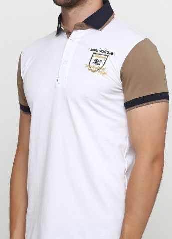 Белая футболка-поло для мужчин Golf однотонная