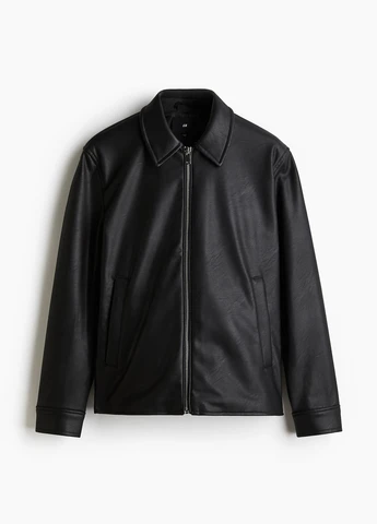 Черная демисезонная куртка H&M
