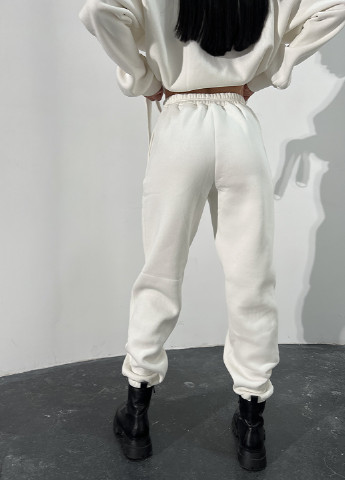 Белые спортивные зимние брюки Jadone Fashion