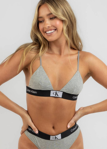 Серый демисезонный комплект (бюстгальтер, трусики) Calvin Klein