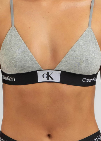 Серый демисезонный комплект (бюстгальтер, трусики) Calvin Klein