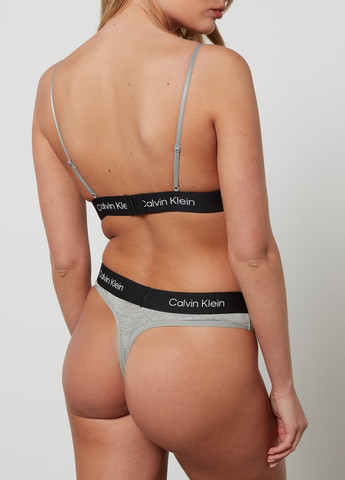 Серый демисезонный комплект (бюстгальтер, трусики) Calvin Klein