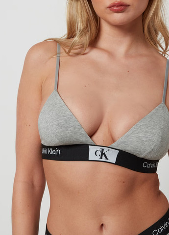 Серый демисезонный комплект (бюстгальтер, трусики) Calvin Klein