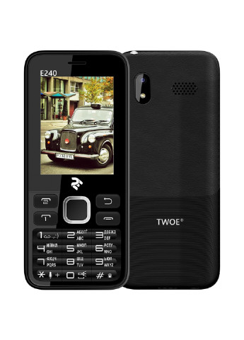 Мобільний телефон (708744071132) 2E 2E E240 DualSim Black чорний