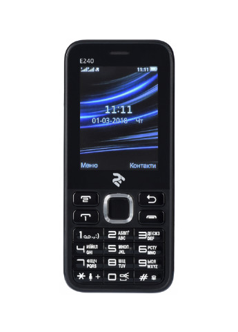 Мобильный телефон (708744071132) 2E 2E E240 DualSim Black чёрный