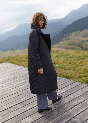 Черная зимняя куртка двусторонняя Gepur