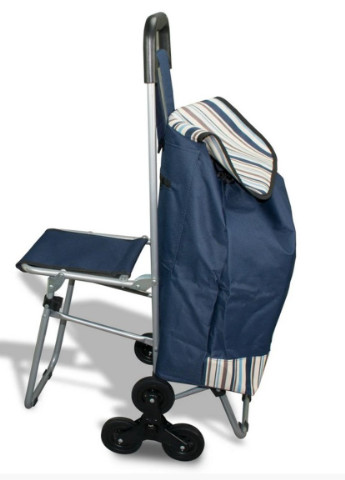 Хозяйственная сумка-тележка на колесиках со складным стулом 35л (56234-Нов) SC (242556464)