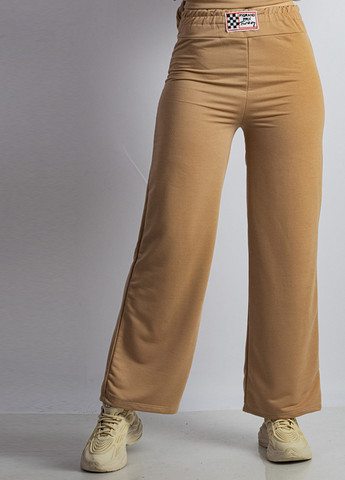 Светло-коричневые спортивные, кэжуал демисезонные прямые брюки Time of Style