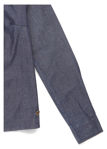 Темно-синяя джинсовая рубашка однотонная Fornarina