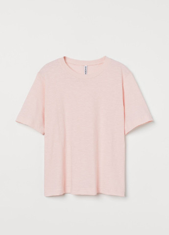 Светло-розовая летняя футболка H&M