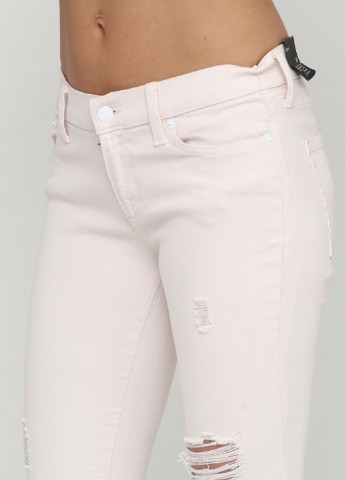 Бледно-розовые демисезонные зауженные джинсы Gap