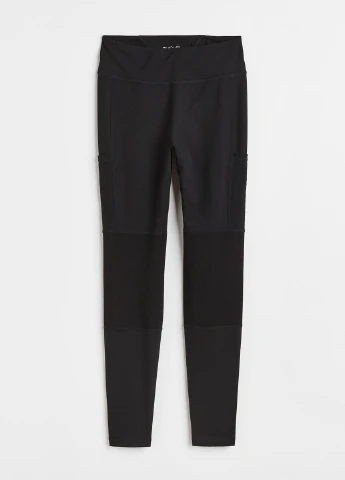 Черные демисезонные леггинсы H&M