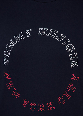 Лонгслів Tommy Hilfiger логотип темно-синій кежуали бавовна, трикотаж